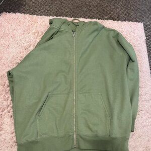 Brandy Melville Women's Green and Khaki Jacket